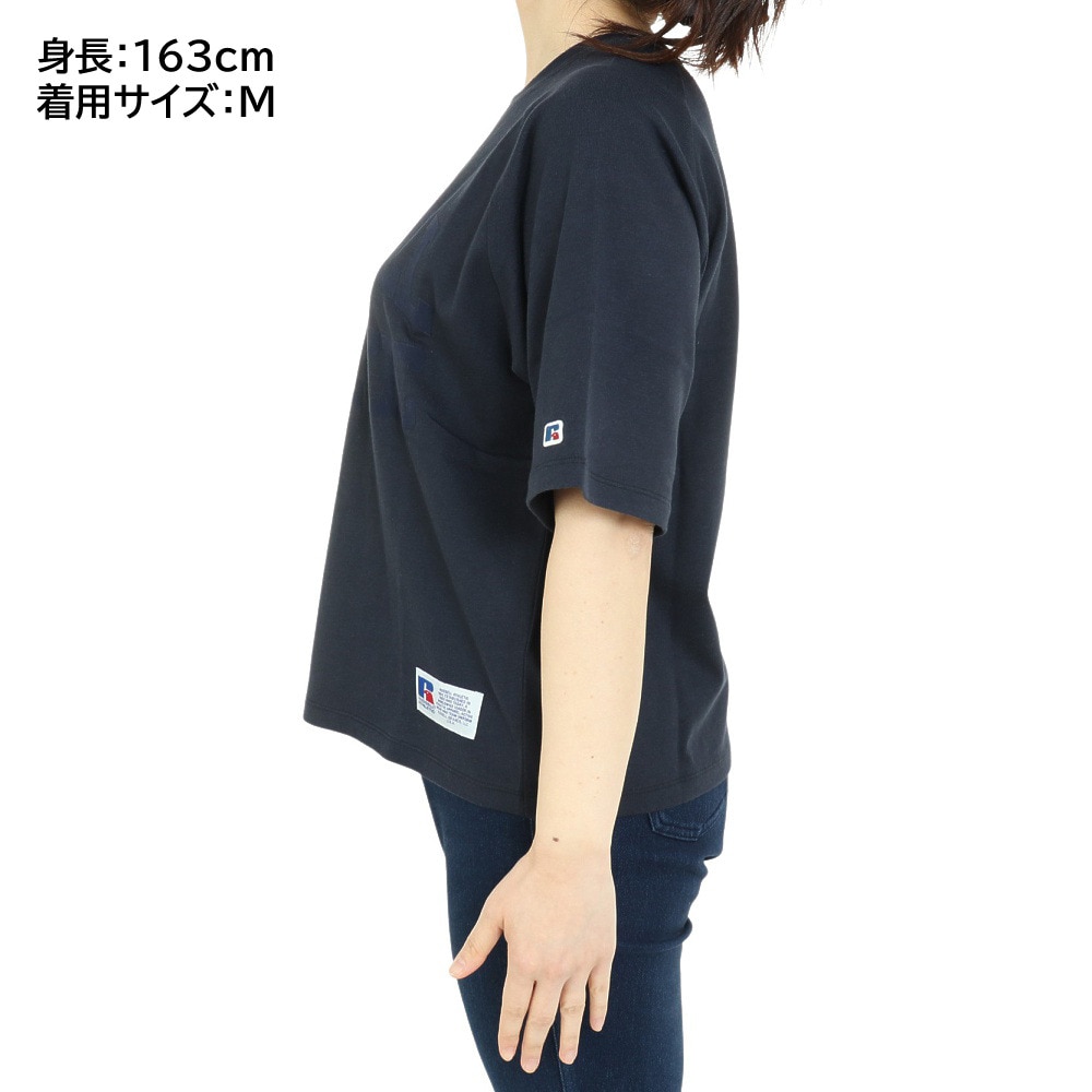 ラッセル（RUSSELL）（レディース）半袖Tシャツ レディース 88/12 ラグラン RBL23S1004 NVY