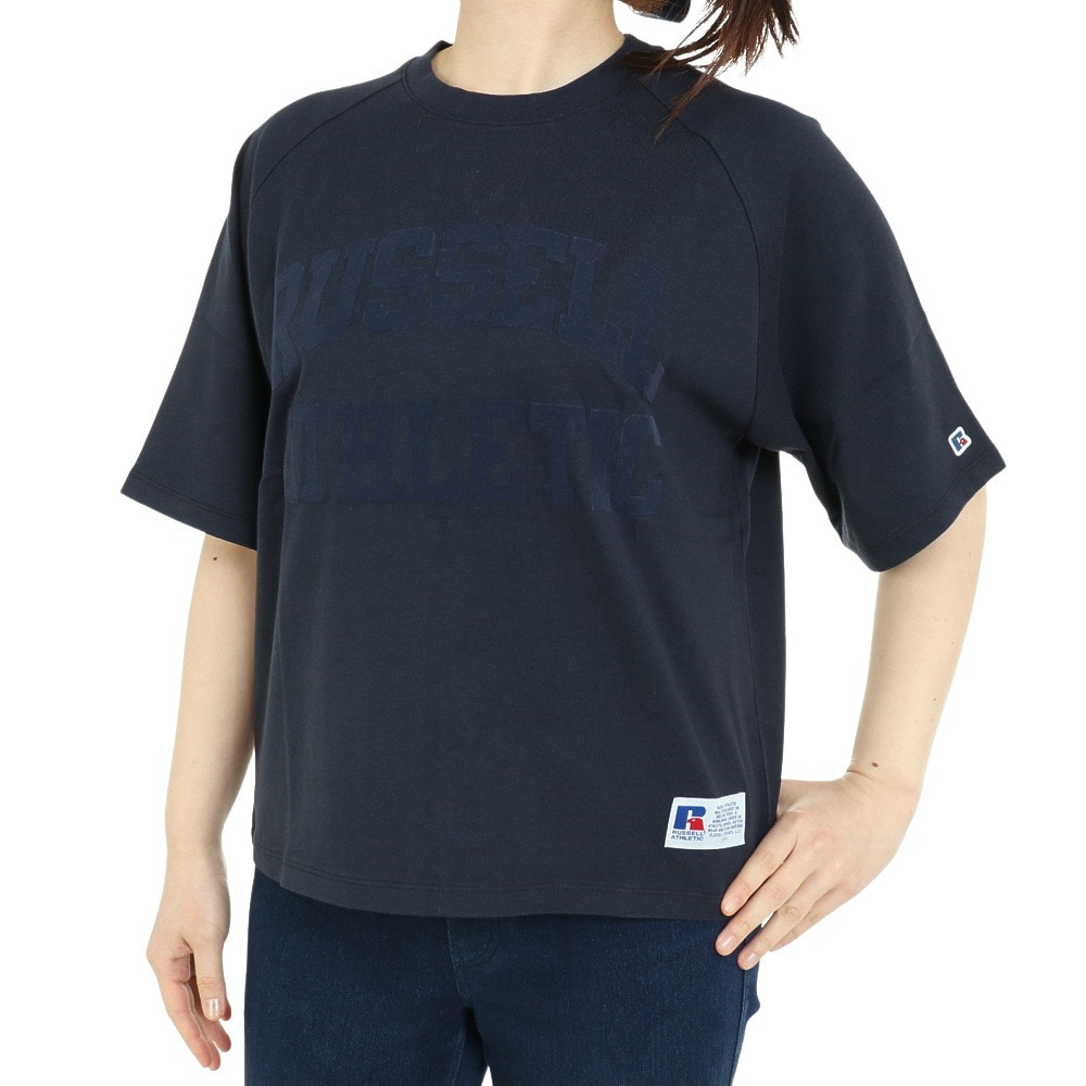 ラッセル（RUSSELL）（レディース）半袖Tシャツ レディース 88/12 ラグラン RBL23S1004 NVY