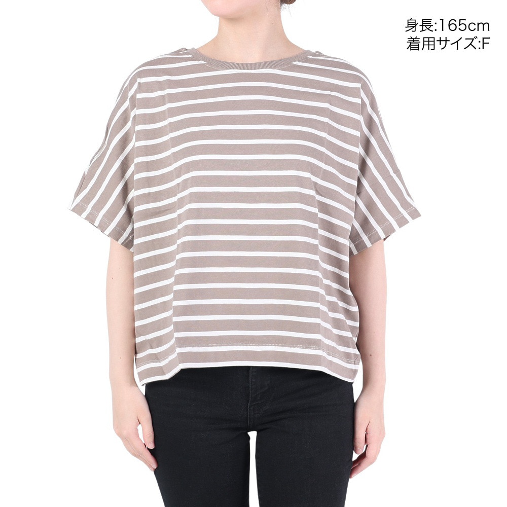ミティス（mitis）（レディース）Tシャツ ボーダードルマン プルオーバー 23111010BE