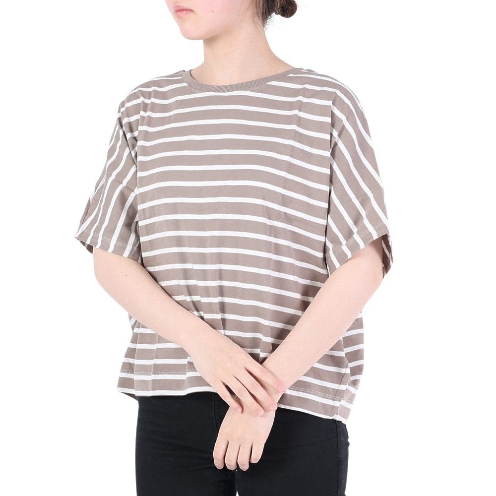 ミティス（mitis）（レディース）Tシャツ ボーダードルマン プルオーバー 23111010BE