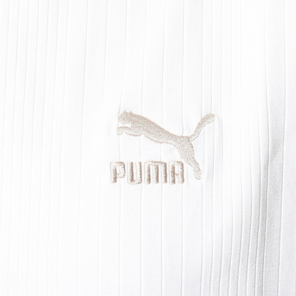 プーマ（PUMA）（レディース）CLASSICS リブ リラックス モックネック半袖シャツ 626071 66 IVR