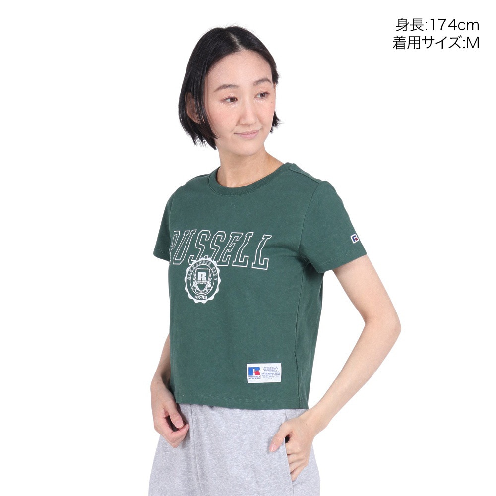 ラッセル（RUSSELL）（レディース）16/-OE ショート丈 REG Tシャツ RBL24S1001 DGRN