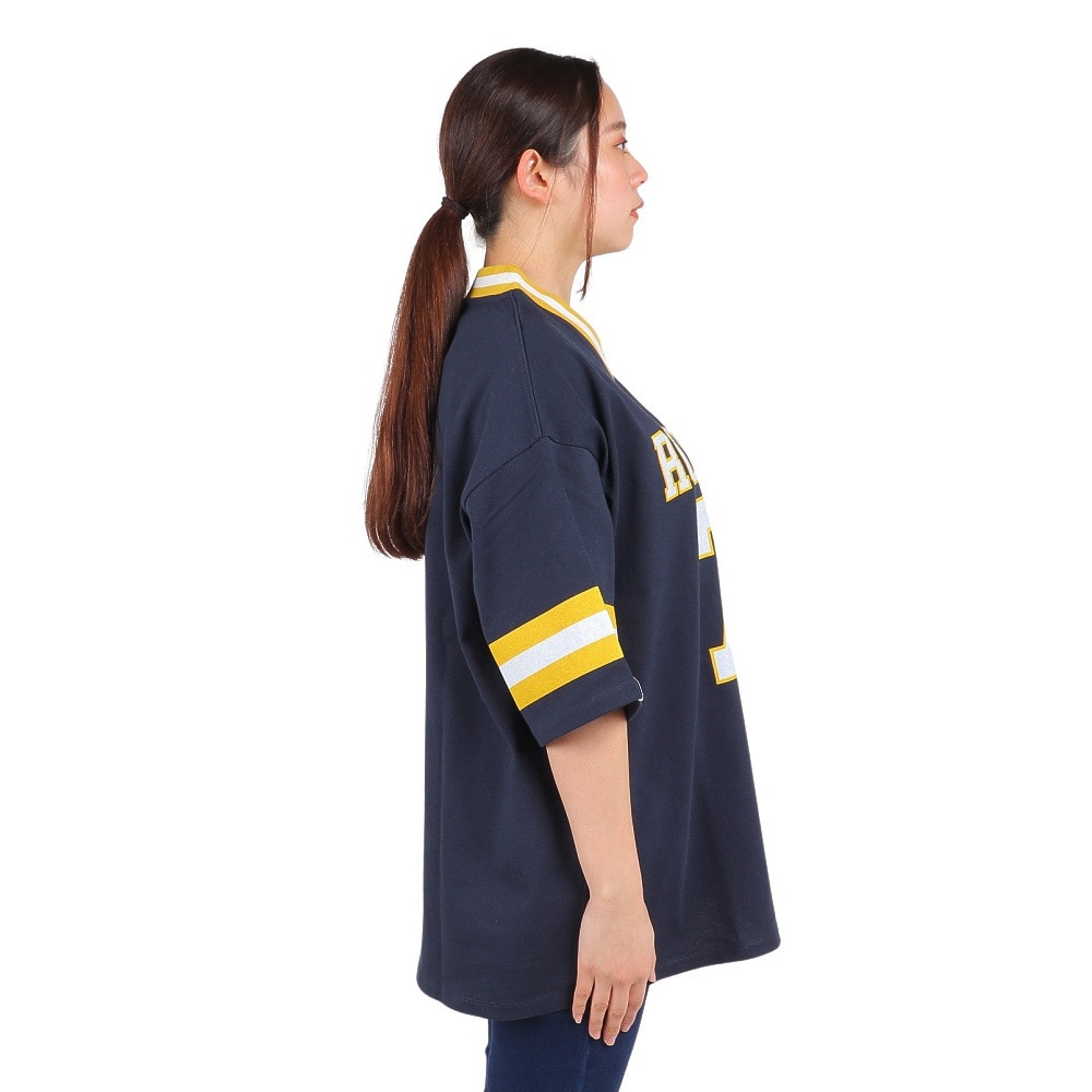 ラッセル（RUSSELL）（レディース）ProCotton フットボール 半袖Tシャツ スパッツ付き RBL24S1002 NVY
