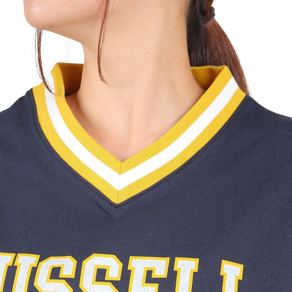 ラッセル（RUSSELL）（レディース）ProCotton フットボール 半袖Tシャツ スパッツ付き RBL24S1002 NVY
