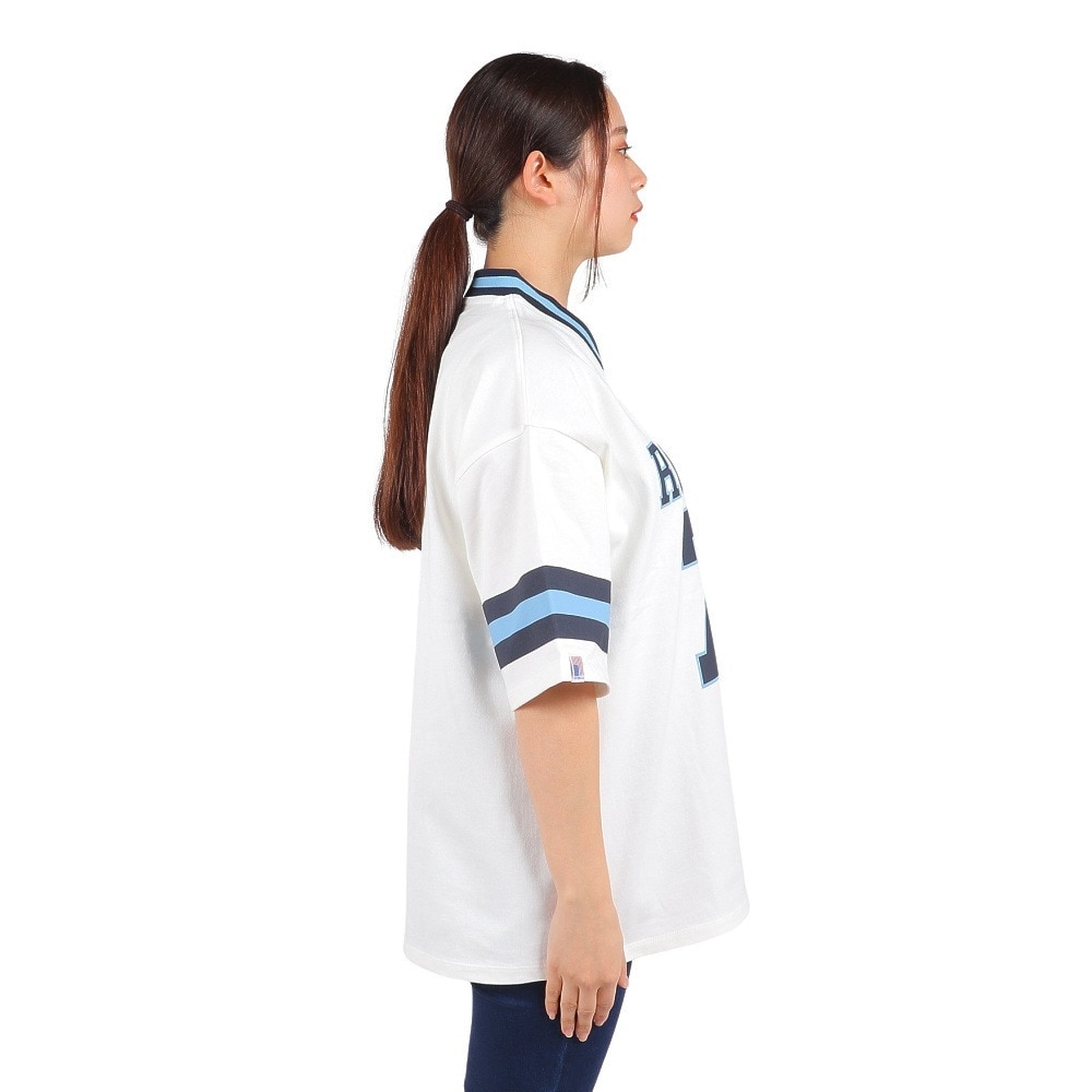ラッセル（RUSSELL）（レディース）ProCottonフットボールTシャツ スパッツ付き RBL24S1002 WHT