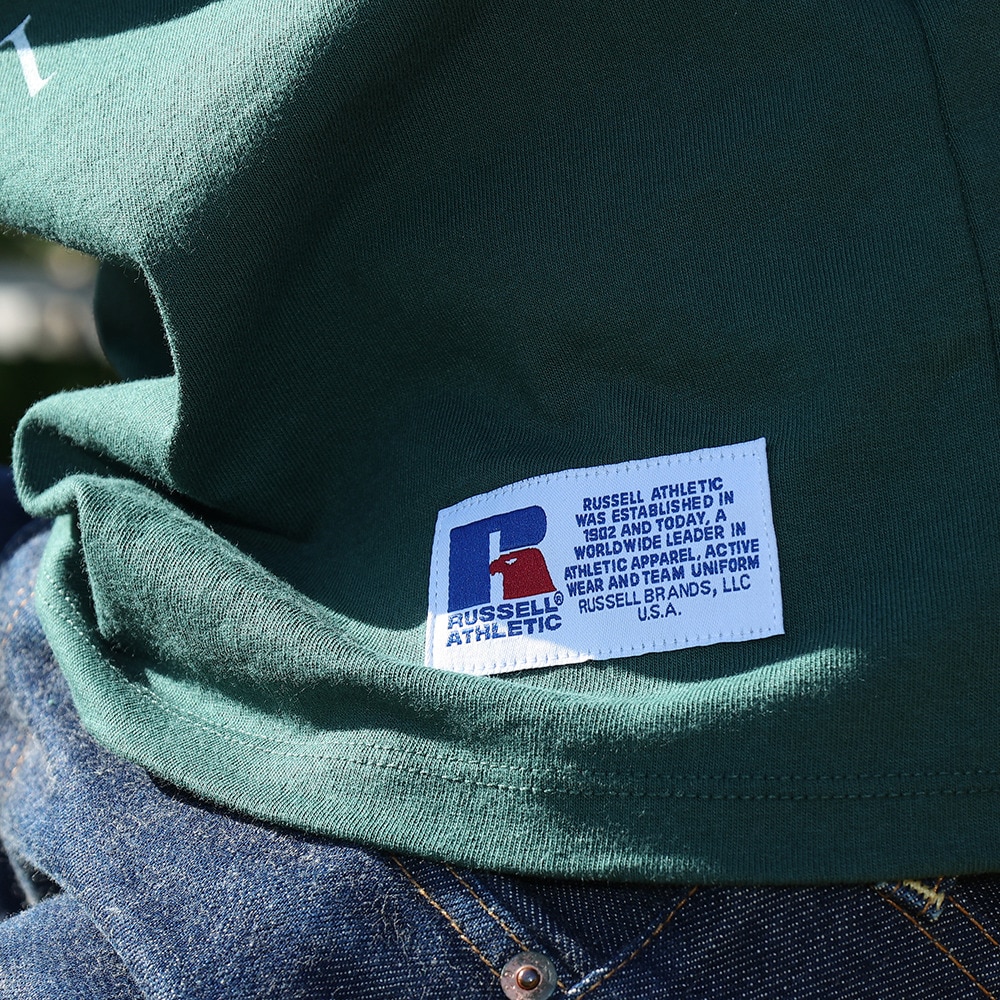 ラッセル（RUSSELL）（レディース）16/-OE REGリンガー 半袖Tシャツ RBL24S1003 DGRN