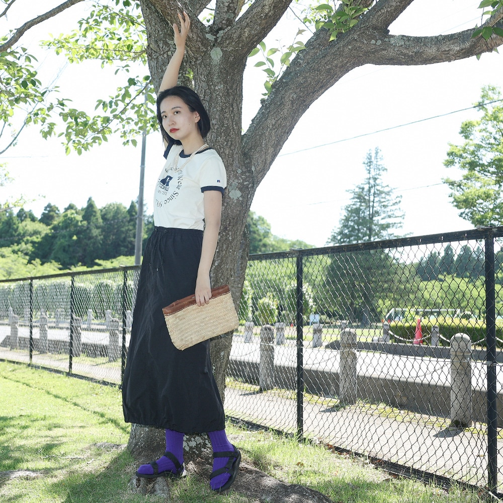 ラッセル（RUSSELL）（レディース）16/-OE REGリンガーTシャツ RBL24S1003 IVR