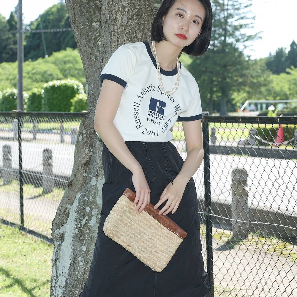 ラッセル（RUSSELL）（レディース）16/-OE REGリンガーTシャツ RBL24S1003 IVR