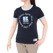 ラッセル（RUSSELL）（レディース）16/-OE REGリンガー 半袖Tシャツ RBL24S1003 NVY