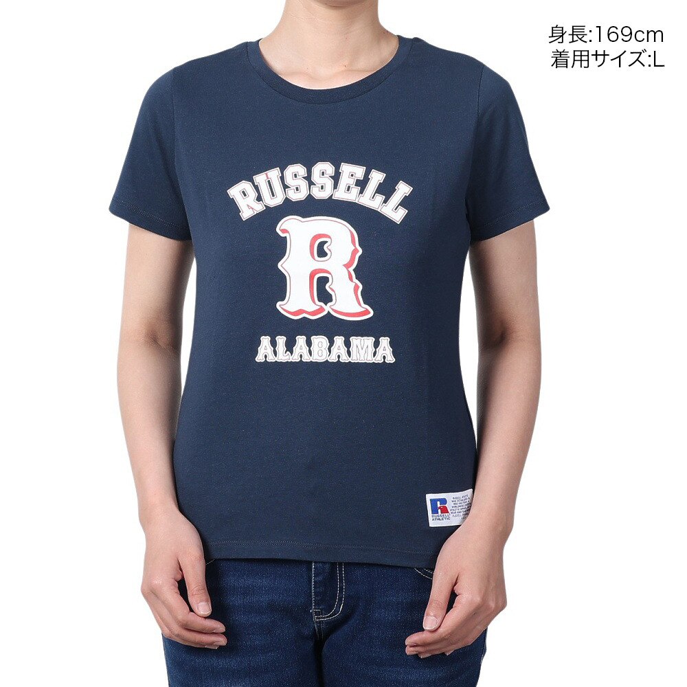 ラッセル（RUSSELL）（レディース）20S/-カレッジ REG 半袖Tシャツ RBL24S1011 NVY