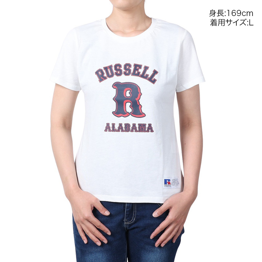 ラッセル（RUSSELL）（レディース）20S/-カレッジREG 半袖Tシャツ RBL24S1011 WHT