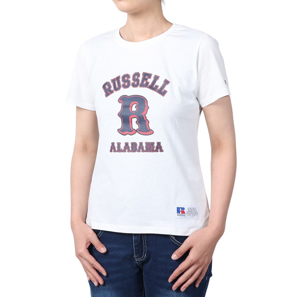 ラッセル（RUSSELL）（レディース）20S/-カレッジREG 半袖Tシャツ RBL24S1011 WHT