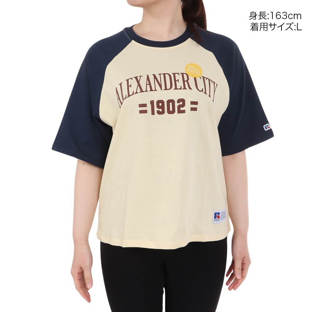 ラッセル（RUSSELL）（レディース）ラグラン ワイド Tシャツ RBL24S1013 CRM
