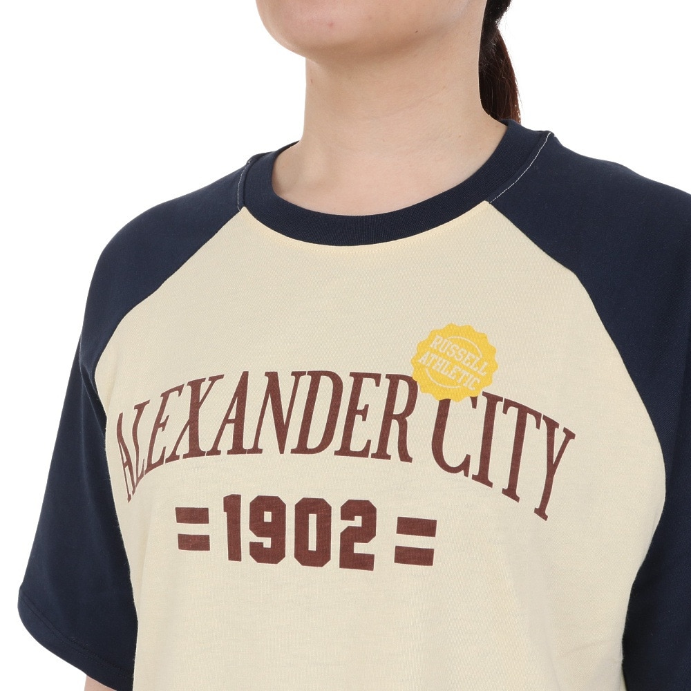 ラッセル（RUSSELL）（レディース）ラグラン ワイド Tシャツ RBL24S1013 CRM