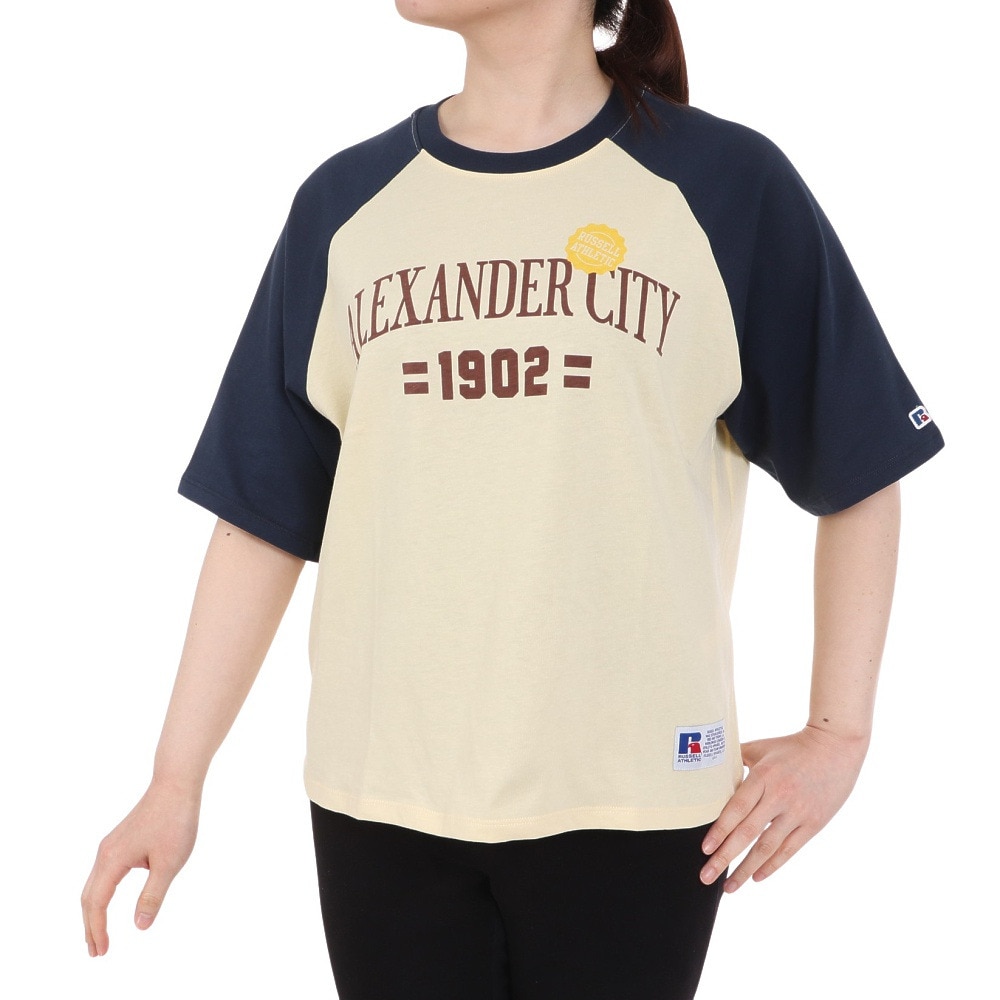 ラッセル（RUSSELL）（レディース）ラグラン ワイド Tシャツ RBL24S1013 CRM