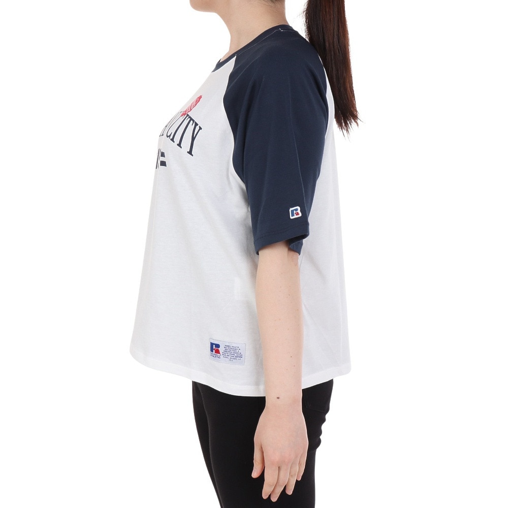 ラッセル（RUSSELL）（レディース）ラグラン ワイド Tシャツ RBL24S1013 WHT