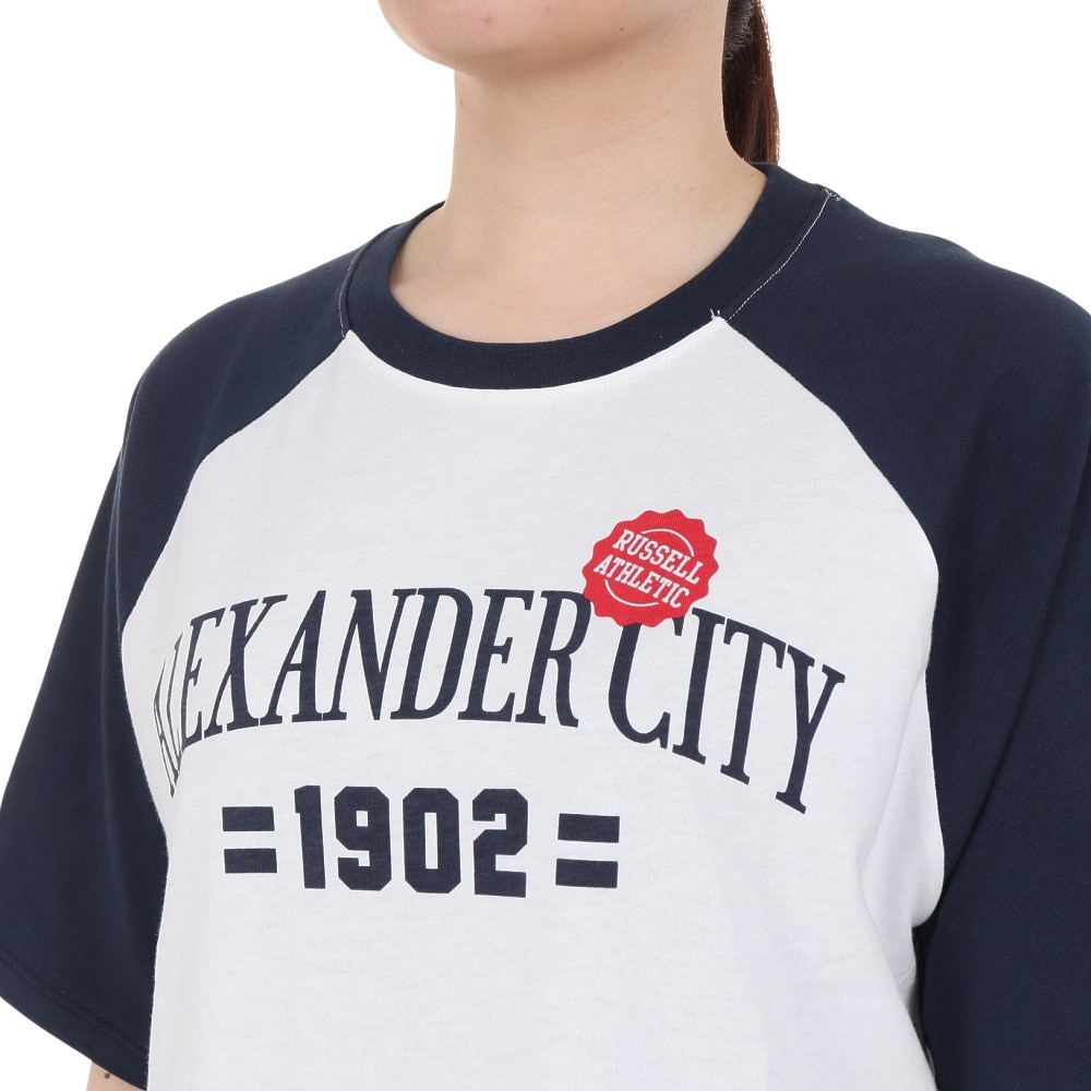 ラッセル（RUSSELL）（レディース）ラグラン ワイド Tシャツ RBL24S1013 WHT