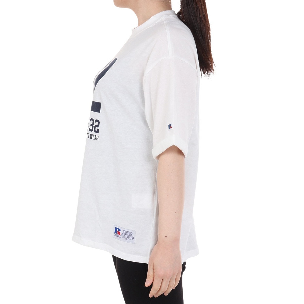 ラッセル（RUSSELL）（レディース）ナンバリング ワイド Tシャツ RBL24S1014 WHT
