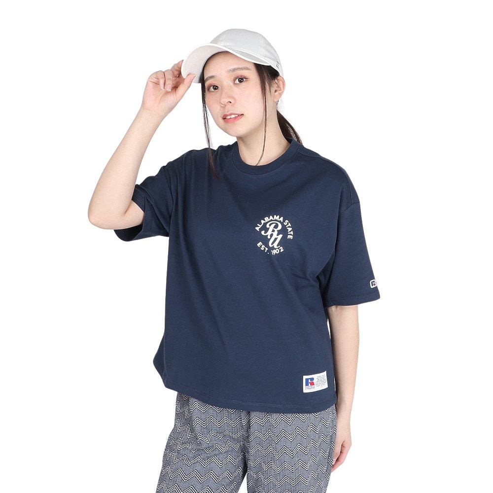 ラッセル（RUSSELL）（レディース）20S/-ワンポイント ロゴ Tシャツ RBL24S1015 NVY