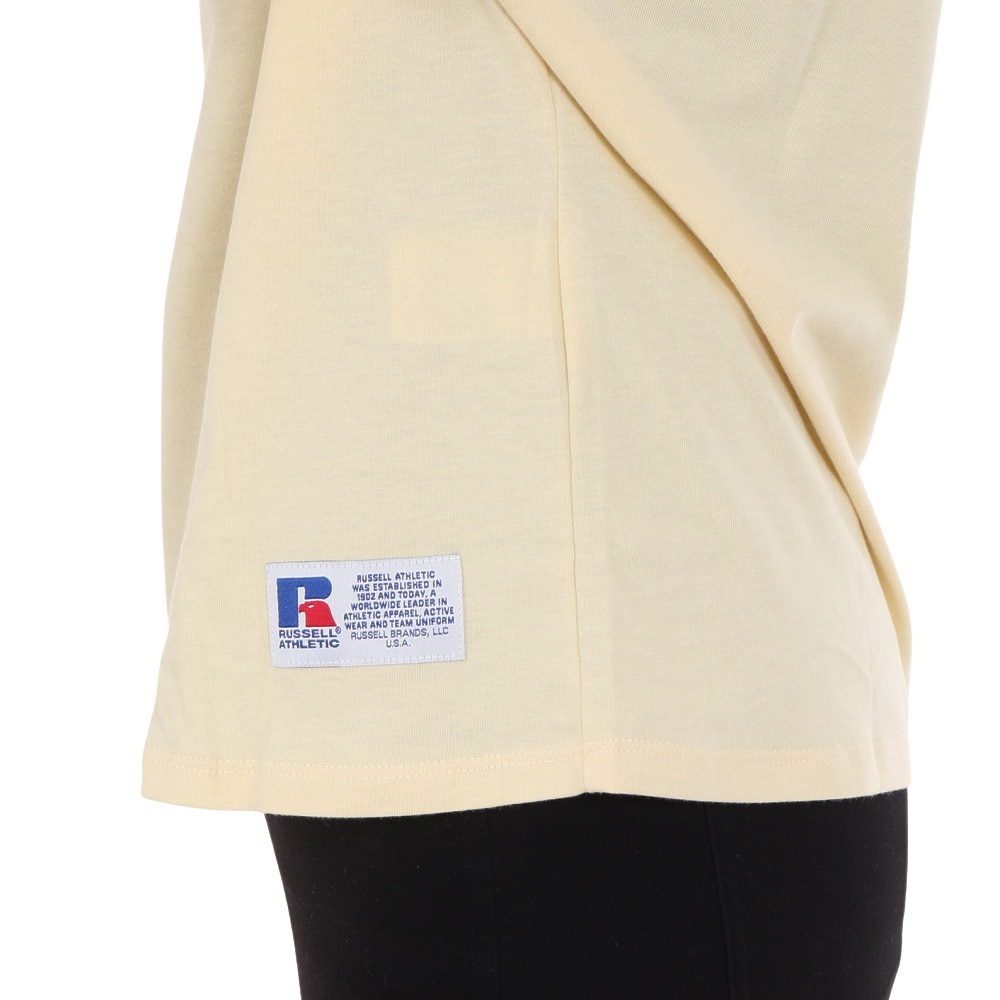 ラッセル（RUSSELL）（レディース）襟付き カレッジ ワイド Tシャツ RBL24S1012 CRM