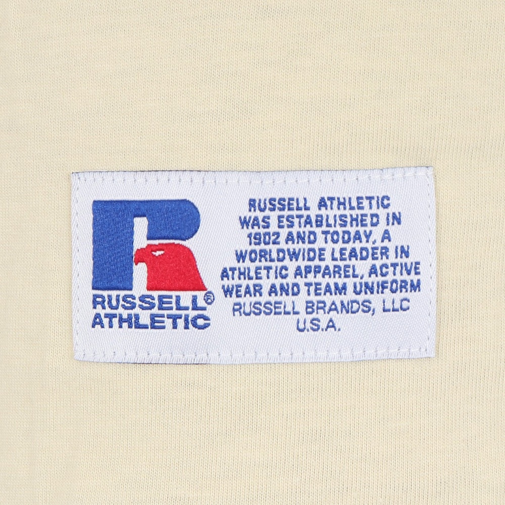 ラッセル（RUSSELL）（レディース）襟付き カレッジ ワイド Tシャツ RBL24S1012 CRM