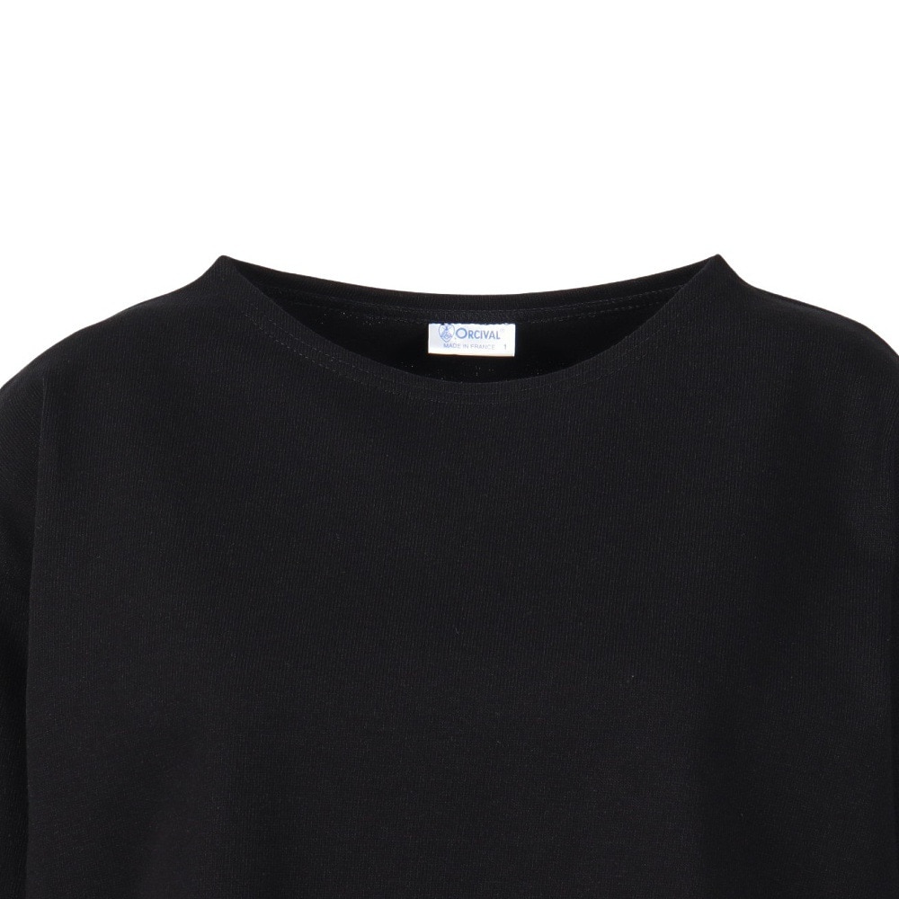 オーシバル（ORCIVAL）（レディース）クルーネック 長袖シャツ P.O. B249 BLACK