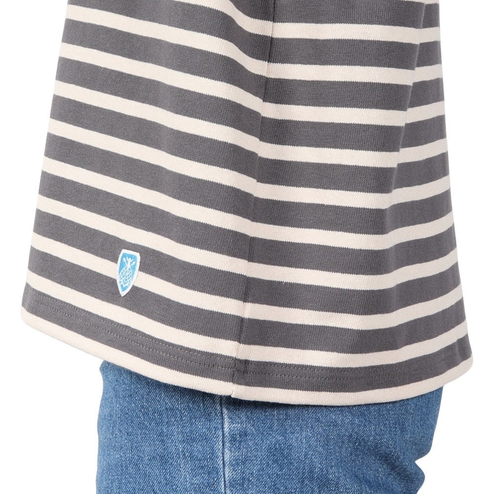 オーシバル（ORCIVAL）（レディース）COTTON LOURD WIDE BOAT NECK BASQUE シャツ B249SMOKExWHEAT