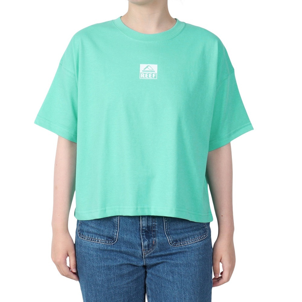 リーフ（REEF）（レディース）スクエア ロゴ 半袖 Tシャツ RFTEL2503-AQA