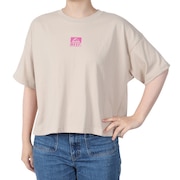 (レディース)スクエア ロゴ 半袖 Tシャツ RFTEL2503-SND