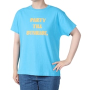 (レディース)PARTY TILL SUNRISE 半袖 Tシャツ RFTEL2506-BLU