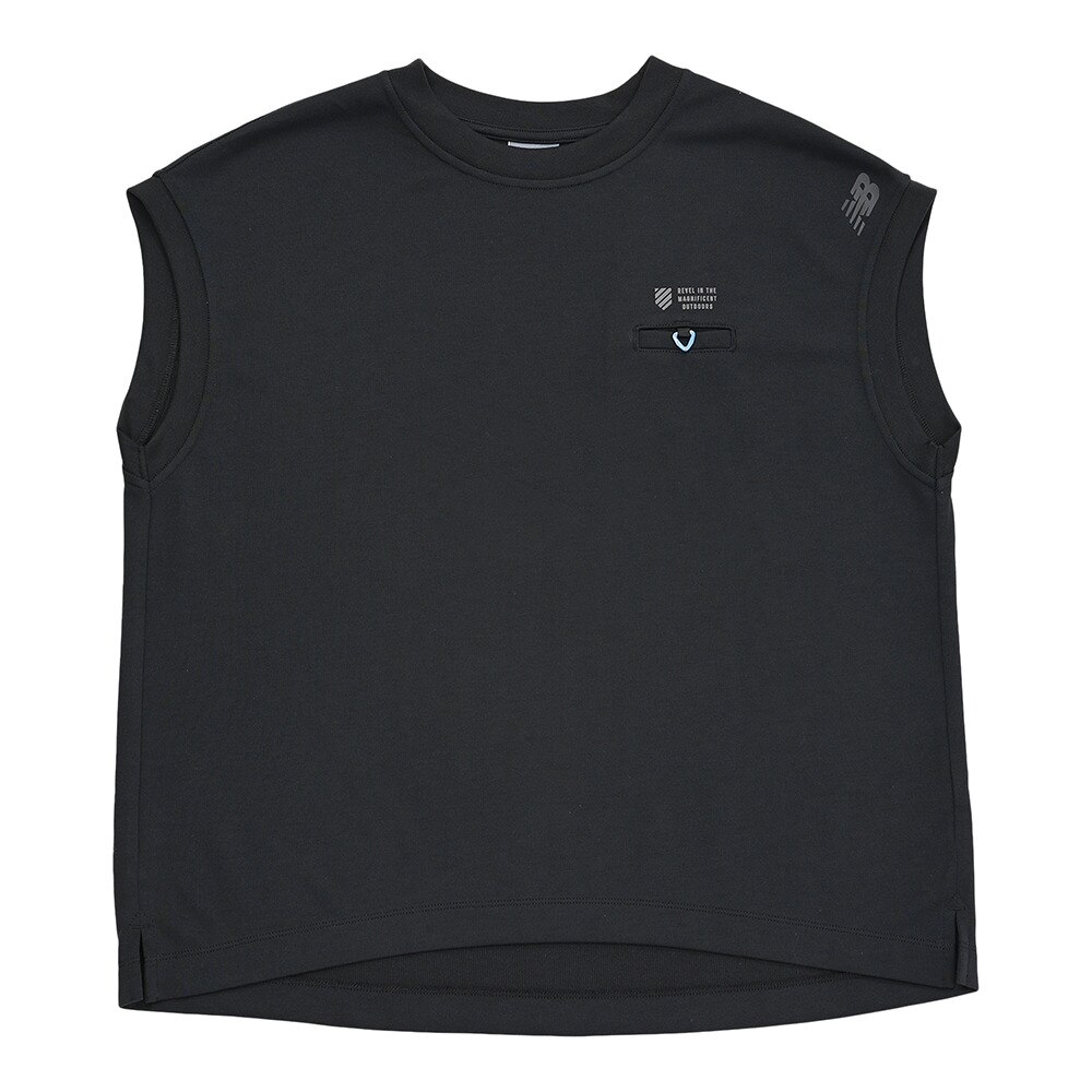 ニューバランス（new balance）（レディース）フレンチスリーブプルオーバーTシャツ AWT55087BK