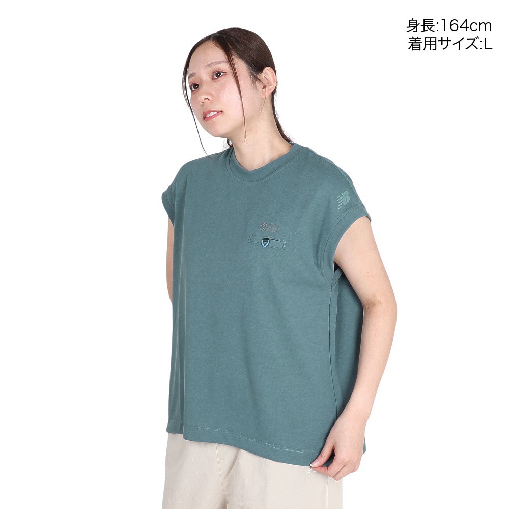ニューバランス（new balance）（レディース）フレンチスリーブプルオーバーTシャツ AWT55087NUS