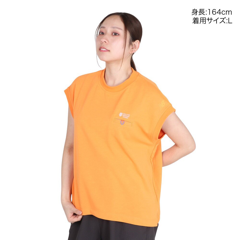 ニューバランス（new balance）（レディース）フレンチスリーブプルオーバーTシャツ AWT55087SIZ