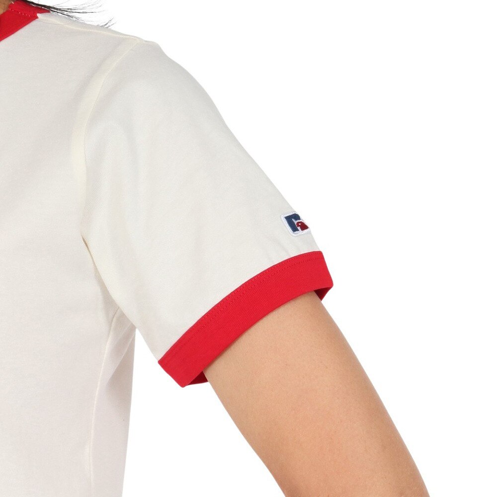 ラッセル（RUSSELL）（レディース）30/ アーチロゴリンガー 半袖Tシャツ RBL25S1001 IVR