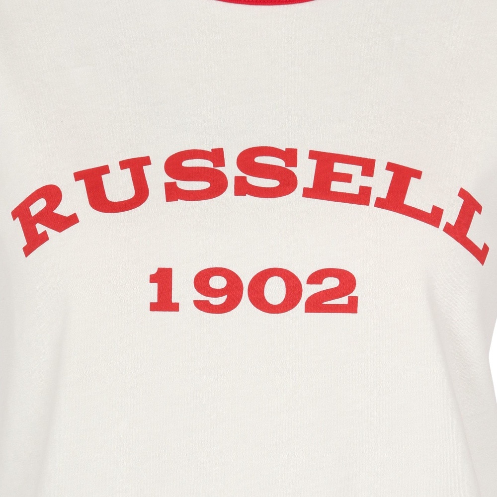 ラッセル（RUSSELL）（レディース）30/ アーチロゴリンガー 半袖Tシャツ RBL25S1001 IVR
