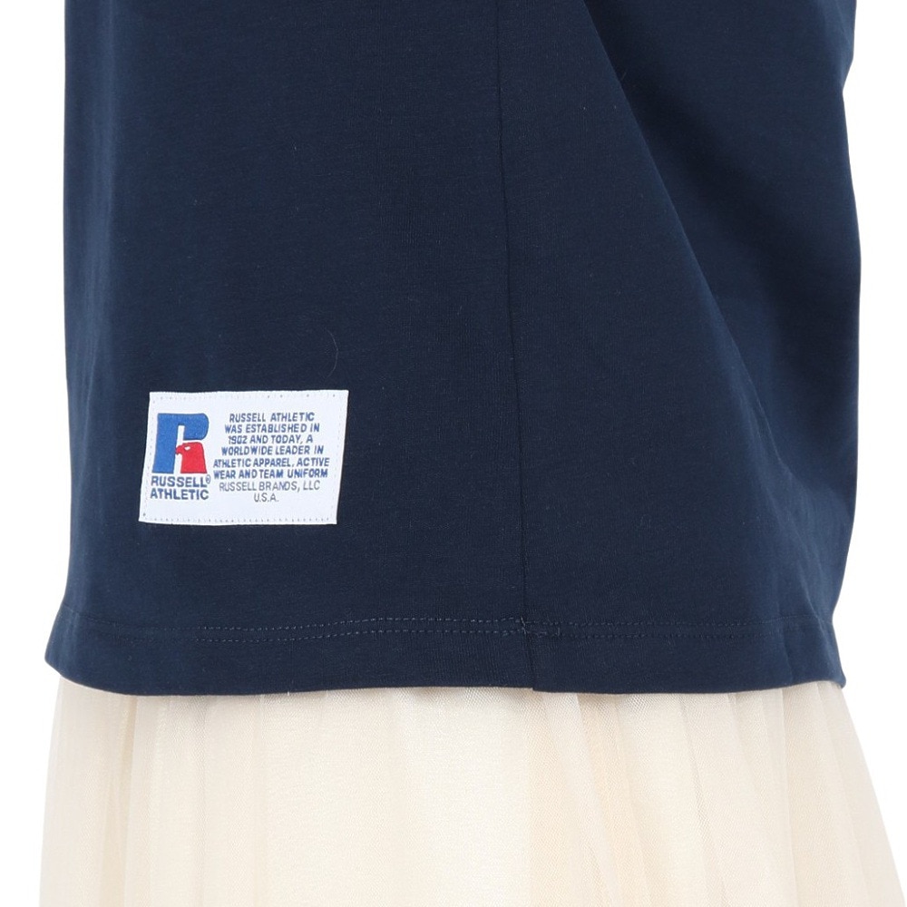 ラッセル（RUSSELL）（レディース）アーチロゴリンガー 半袖Tシャツ RBL25S1001 NVY