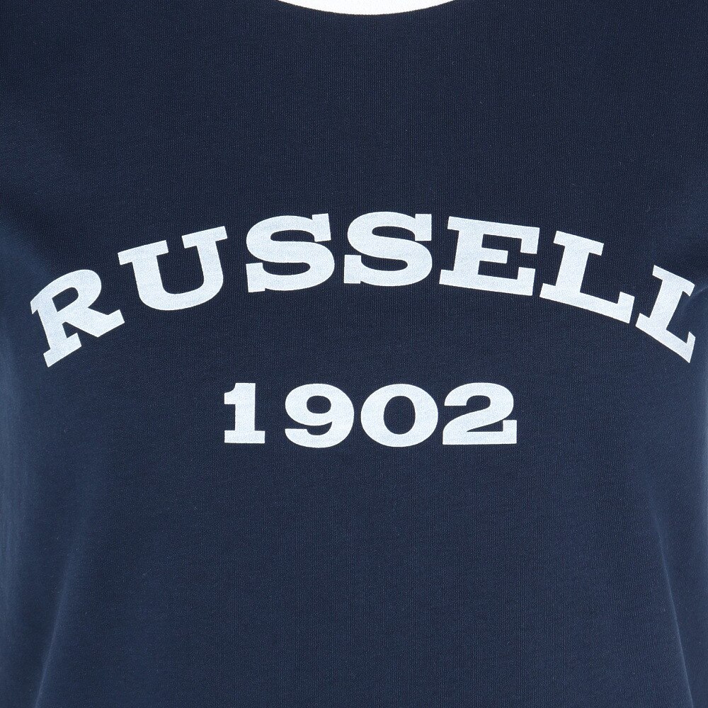 ラッセル（RUSSELL）（レディース）アーチロゴリンガー 半袖Tシャツ RBL25S1001 NVY