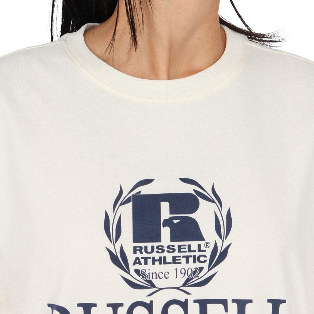 ラッセル（RUSSELL）（レディース）30/ カレッジプリント 半袖Tシャツ RBL25S1002 IVR