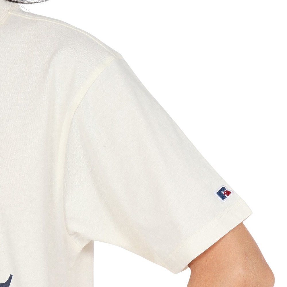 ラッセル（RUSSELL）（レディース）30/ カレッジプリント 半袖Tシャツ RBL25S1002 IVR
