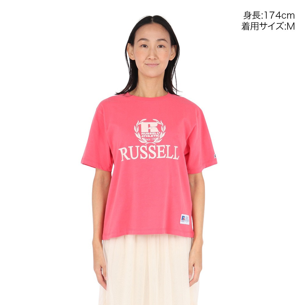 ラッセル（RUSSELL）（レディース）カレッジプリント 半袖Tシャツ RBL25S1002 ROS