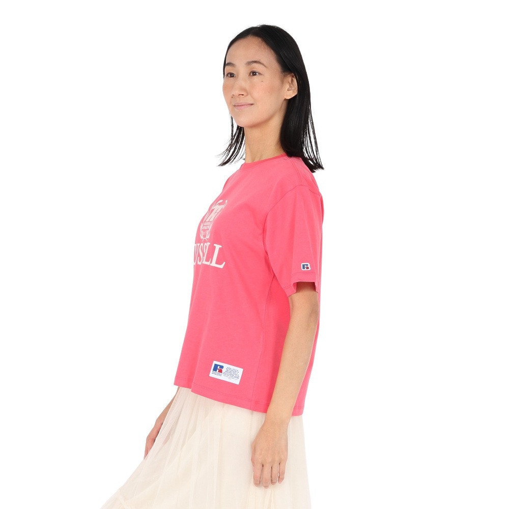 ラッセル（RUSSELL）（レディース）カレッジプリント 半袖Tシャツ RBL25S1002 ROS
