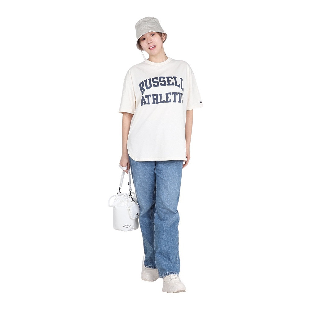 ラッセル（RUSSELL）（レディース）40/2 ロゴプリント 半袖Tシャツ RBL25S1004 IVR