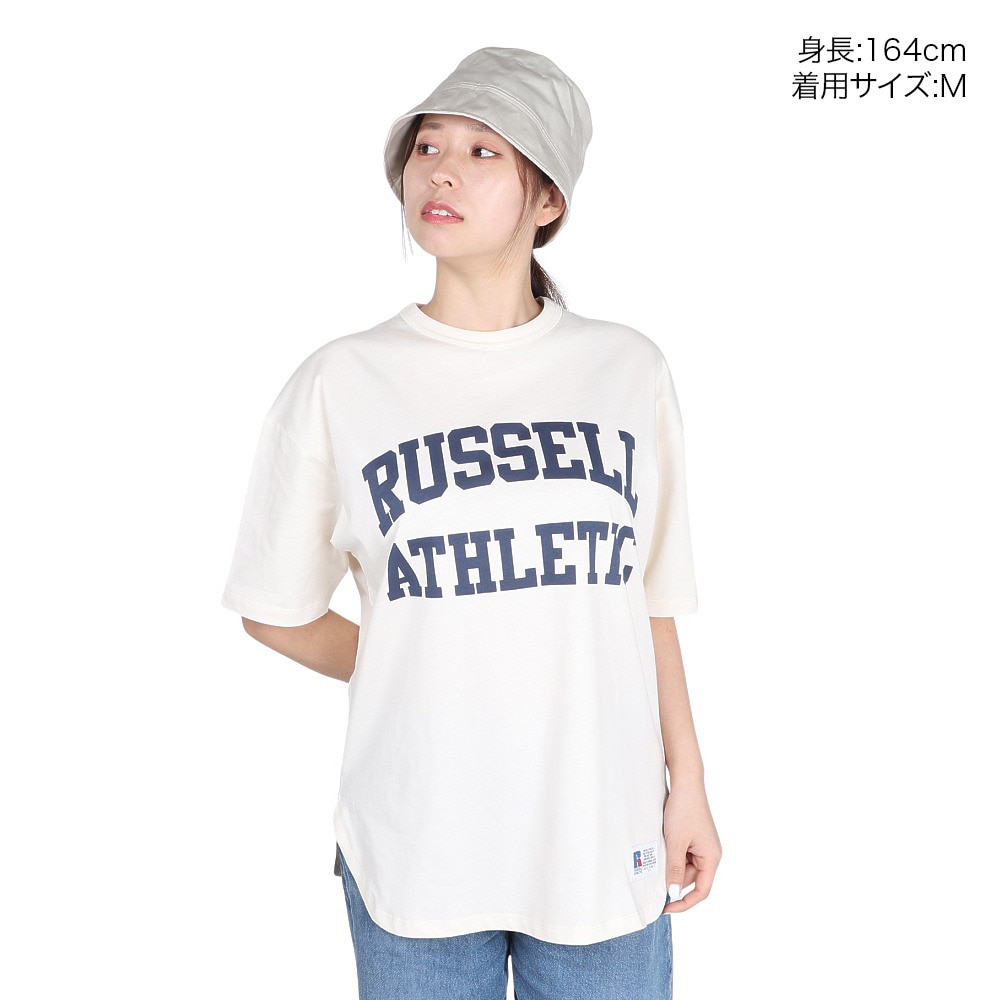 ラッセル（RUSSELL）（レディース）40/2 ロゴプリント 半袖Tシャツ RBL25S1004 IVR