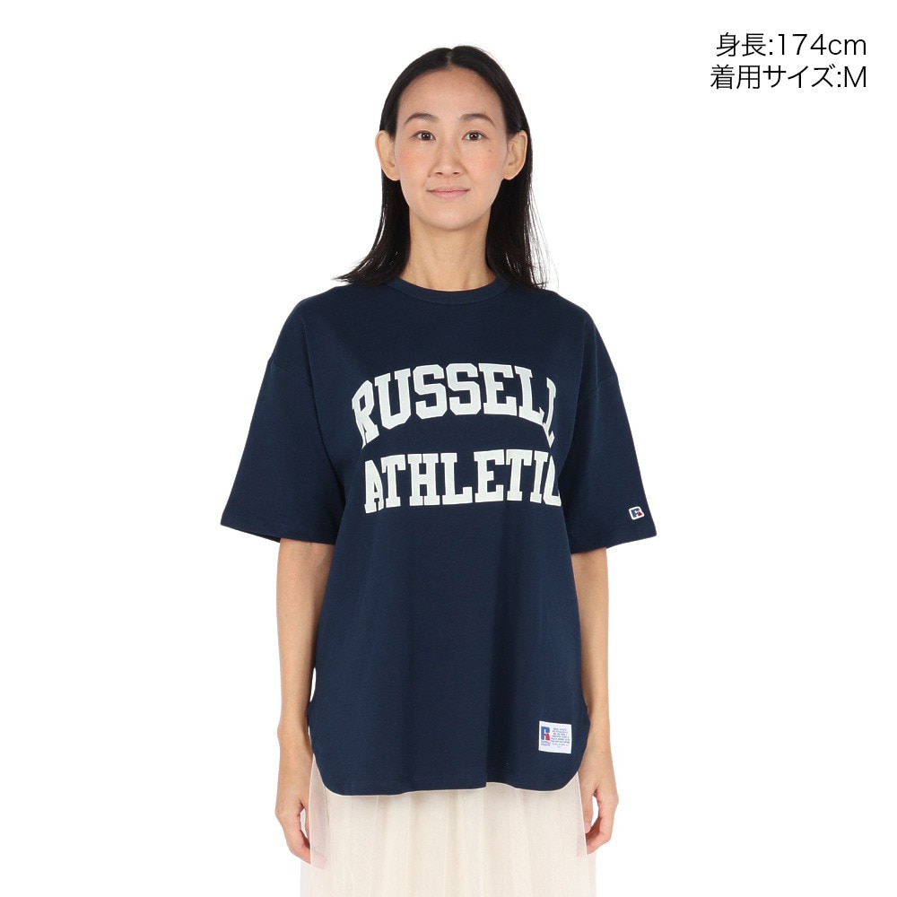 ラッセル（RUSSELL）（レディース）ロゴプリント 半袖Tシャツ RBL25S1004 NVY