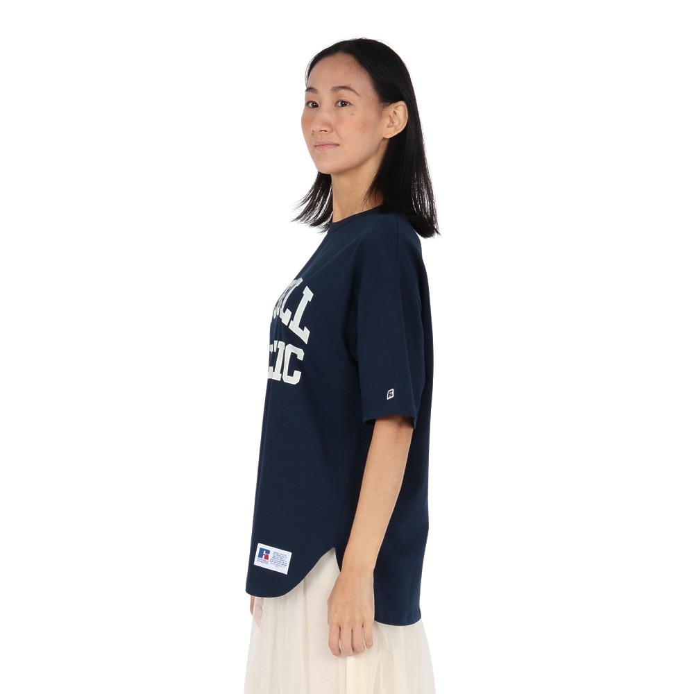 ラッセル（RUSSELL）（レディース）ロゴプリント 半袖Tシャツ RBL25S1004 NVY