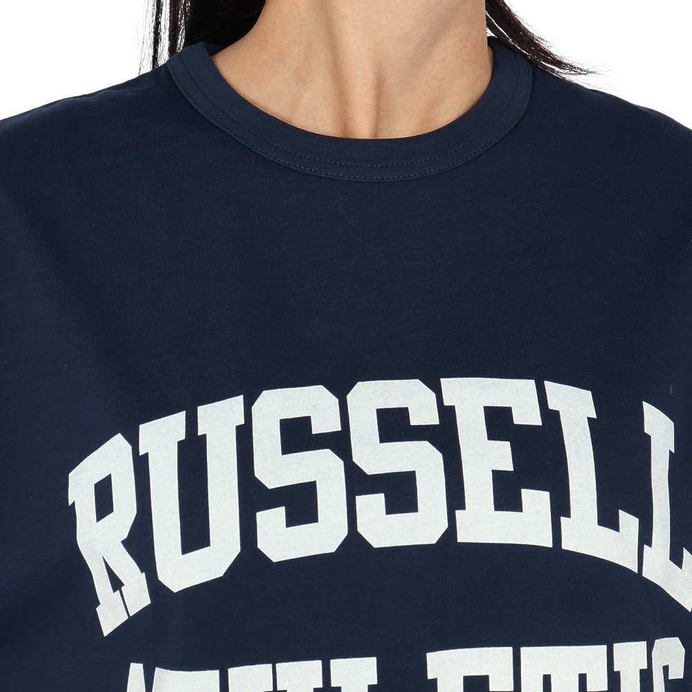 ラッセル（RUSSELL）（レディース）ロゴプリント 半袖Tシャツ RBL25S1004 NVY