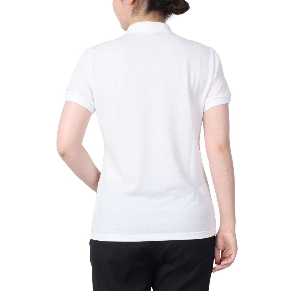 GUESS（レディース）ワンポイントロゴ 半袖ポロシャツ YM2K8470 KWHT