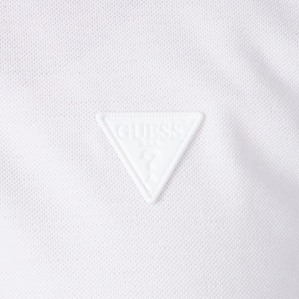 ゲス（GUESS）（レディース）ワンポイントロゴ 半袖ポロシャツ YM2K8470 KWHT