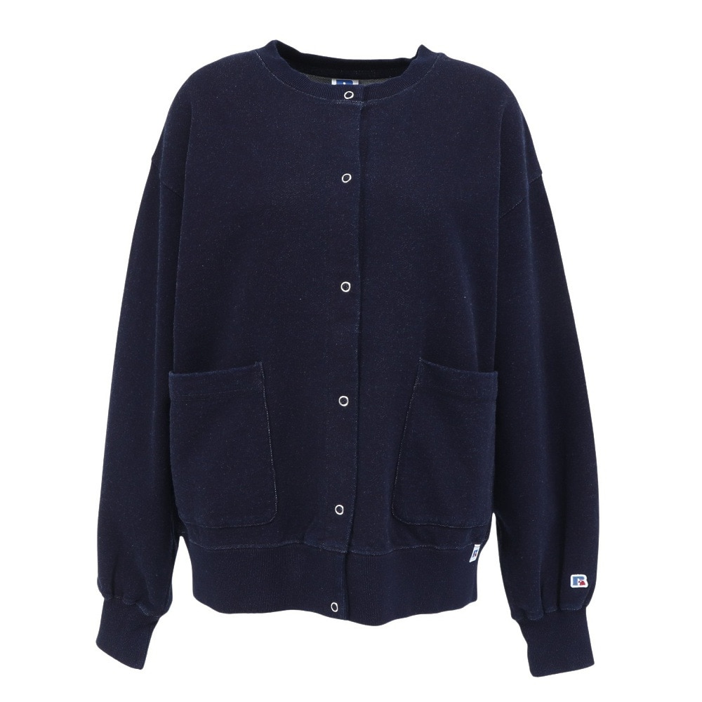 ラッセル(RUSSELL)インディゴ染め カーディガン RBL25F0002 LBLU(Lady’s) ラッセル（RUSSELL）（レディース）インディゴ染め カーディガン