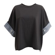 クローバーリーフ（LOVERS' LANE 45）（レディース）Tシャツ レディース 半袖 袖デニム 半袖プルオーバー 12800965-CHA